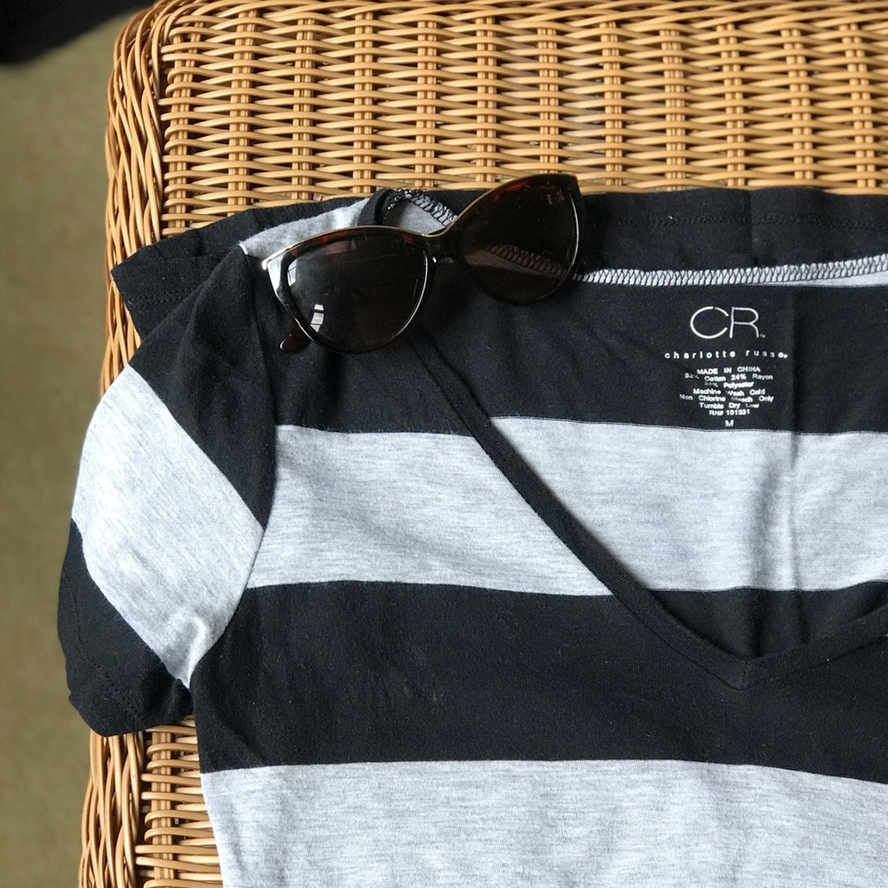CHARLOTTE RUSSE striped tee - Picture 3 of 3